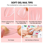 Solid Nail Glue and Nail Tips Kit