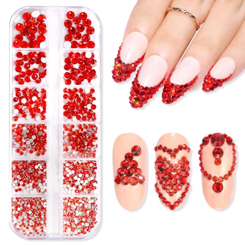 MakarttMulti-Size Rhinestones Nail CharmsBrand: MakarttFeatures: 
Sparkling rhinestones - Flat-back rhinestones come in 6 different sizes, totaling about 1110 pcs. Each size is divided into 2 grids: 1.5 mm 