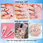 MakarttMulti-Size Rhinestones Nail CharmsBrand: MakarttFeatures: 
Sparkling rhinestones - Flat-back rhinestones come in 6 different sizes, totaling about 1110 pcs. Each size is divided into 2 grids: 1.5 mm 