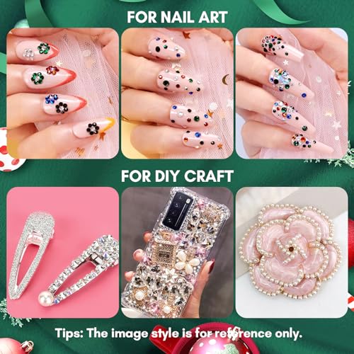 MakarttMulti-Size Rhinestones Nail CharmsBrand: MakarttFeatures: 
Sparkling rhinestones - Flat-back rhinestones come in 6 different sizes, totaling about 1110 pcs. Each size is divided into 2 grids: 1.5 mm 