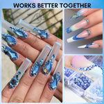 MakarttMulti-Size Rhinestones Nail CharmsBrand: MakarttFeatures: 
Sparkling rhinestones - Flat-back rhinestones come in 6 different sizes, totaling about 1110 pcs. Each size is divided into 2 grids: 1.5 mm 