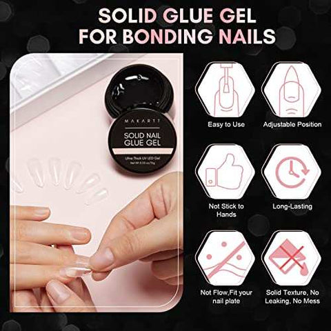 Solid Glue 10ml, 1pc Solid Nail Gel Glue 10ml