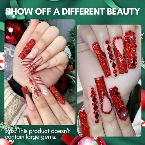 MakarttMulti-Size Rhinestones Nail CharmsBrand: MakarttFeatures: 
Sparkling rhinestones - Flat-back rhinestones come in 6 different sizes, totaling about 1110 pcs. Each size is divided into 2 grids: 1.5 mm 