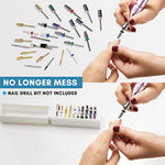 MakarttDrill Bit Organizers Case for Storing Nail Drill Bits (Not Inlcude Drill Bits)include 30 holes - can be used to store many nail drill bits, such as 3/32'' carbide drill bits, ceramic nail file bit.

Acrylic cover - dus