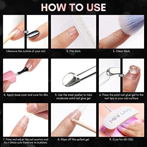 Nail Tips and Glue Gel Kit