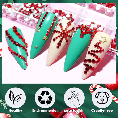 MakarttMulti-Size Rhinestones Nail CharmsBrand: MakarttFeatures: 
Sparkling rhinestones - Flat-back rhinestones come in 6 different sizes, totaling about 1110 pcs. Each size is divided into 2 grids: 1.5 mm 