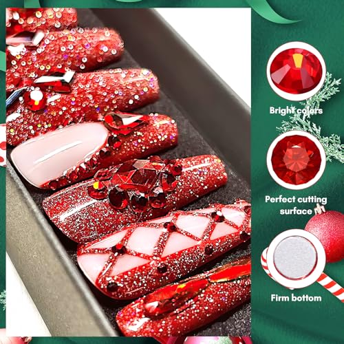 MakarttMulti-Size Rhinestones Nail CharmsBrand: MakarttFeatures: 
Sparkling rhinestones - Flat-back rhinestones come in 6 different sizes, totaling about 1110 pcs. Each size is divided into 2 grids: 1.5 mm 