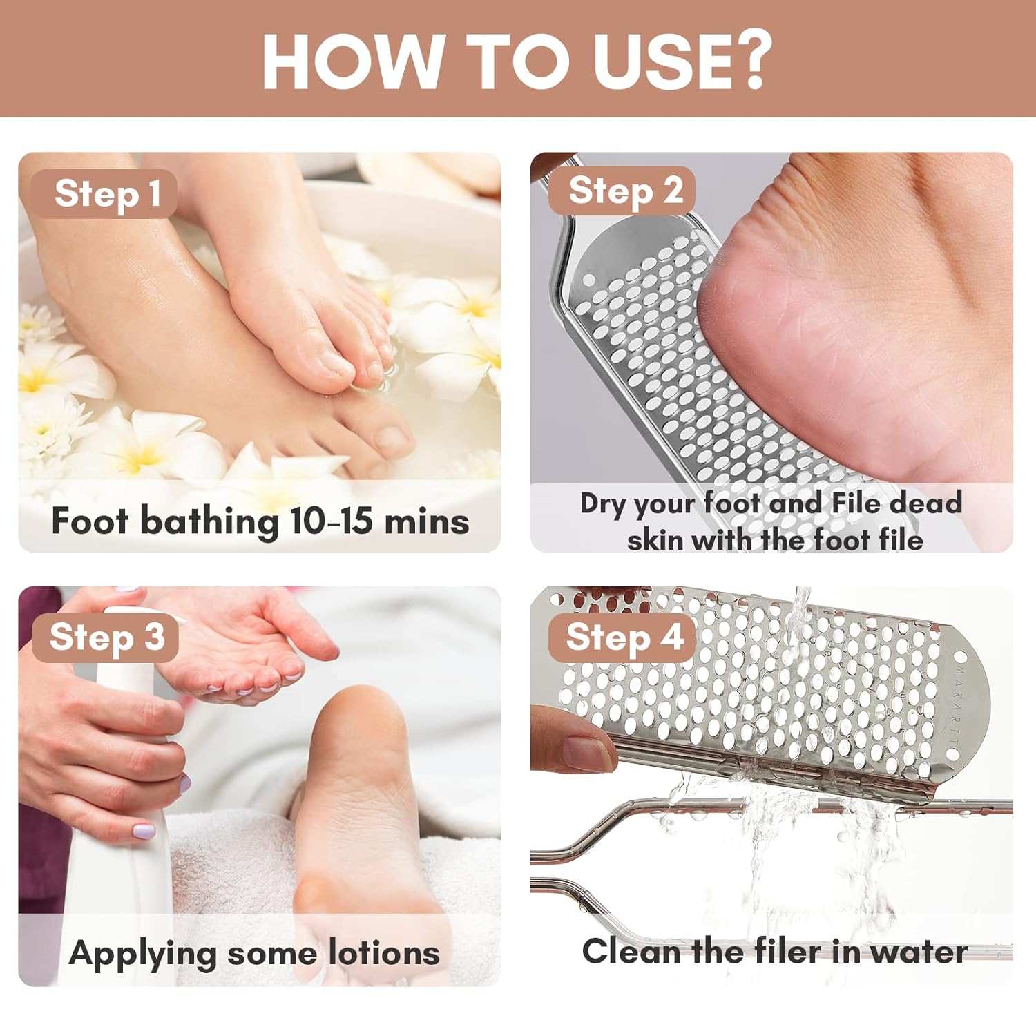 Foot File Diy Foot Dead Skin Remover Stainless Steel Foot File